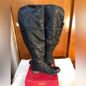 Carlos Santana over the knee tall black boots. Size 7 1/2.